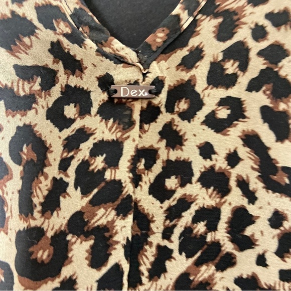 DEX leopard print hi low maxi spaghetti strap casual summer dress - Picture 8 of 10